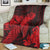 Hawaiian Hibiscus Memory Turtle Polynesian Premium Blankets Red - AH - Polynesian Pride