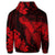 Hawaiian Hibiscus Memory Turtle Polynesian Zip Hoodie Red - Polynesian Pride