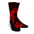 Hawaiian Hibiscus Memory Turtle Polynesian Crew Socks Red - AH - Polynesian Pride