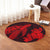 Hawaiian Hibiscus Memory Turtle Polynesian Round Carpet Red - AH - Polynesian Pride