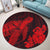 Hawaiian Hibiscus Memory Turtle Polynesian Round Carpet Red - AH - Polynesian Pride