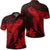 Hawaiian Hibiscus Memory Turtle Polynesian Polo Shirt Red Unisex Black - Polynesian Pride