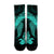 Hawaiian Hibiscus Memory Turtle Polynesian Crew Socks Turquoise - AH - Polynesian Pride