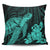 Hawaiian Hibiscus Memory Turtle Polynesian Pillow Covers Turquoise - AH Pillow Covers Black - Polynesian Pride