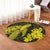 Hawaiian Hibiscus Memory Turtle Polynesian Round Carpet Yellow - AH - Polynesian Pride