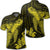 Hawaiian Hibiscus Memory Turtle Polynesian Polo Shirt Yellow Unisex Black - Polynesian Pride