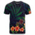 Hawaiian Hibiscus Palm Tree Background Polynesian T Shirt - Polynesian Pride