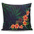 Hawaiian Hibiscus Palm Tree Background Polynesian Pillow Covers - AH Pillow Covers Black - Polynesian Pride