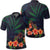 Hawaiian Hibiscus Palm Tree Background Polynesian Polo Shirt Unisex Black - Polynesian Pride