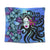 Hawaiian Hibiscus Plumeria Hula Girl Polynesian Tapestry - AH Wall Tapestry Black - Polynesian Pride