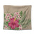 Hawaiian Hibiscus Plumeria Palm Leaves Lauhala Background Polynesian Tapestry - AH Wall Tapestry Black - Polynesian Pride