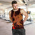 Hawaiian Hibiscus Plumeria Red Big Turtle Polynesian Tank Top - AH - Polynesian Pride