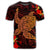 Hawaiian Hibiscus Plumeria Red Big Turtle Polynesian T Shirt - Polynesian Pride