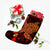 Hawaiian Hibiscus Plumeria Red Big Turtle Polynesian Christmas Stocking - AH - Polynesian Pride