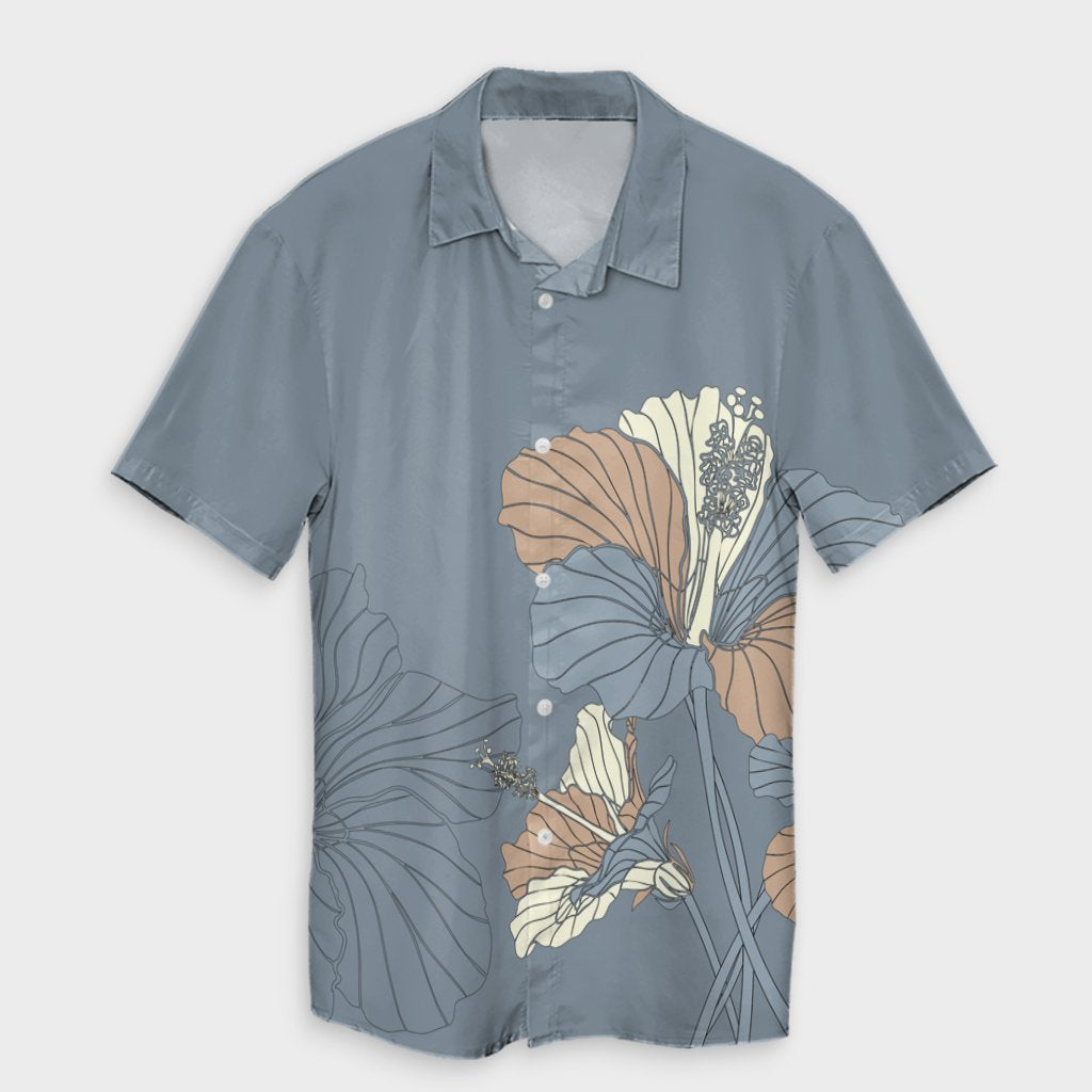 Hawaiian Hibiscus Polynesian Hawaiian Shirt - AH Unisex Black - Polynesian Pride