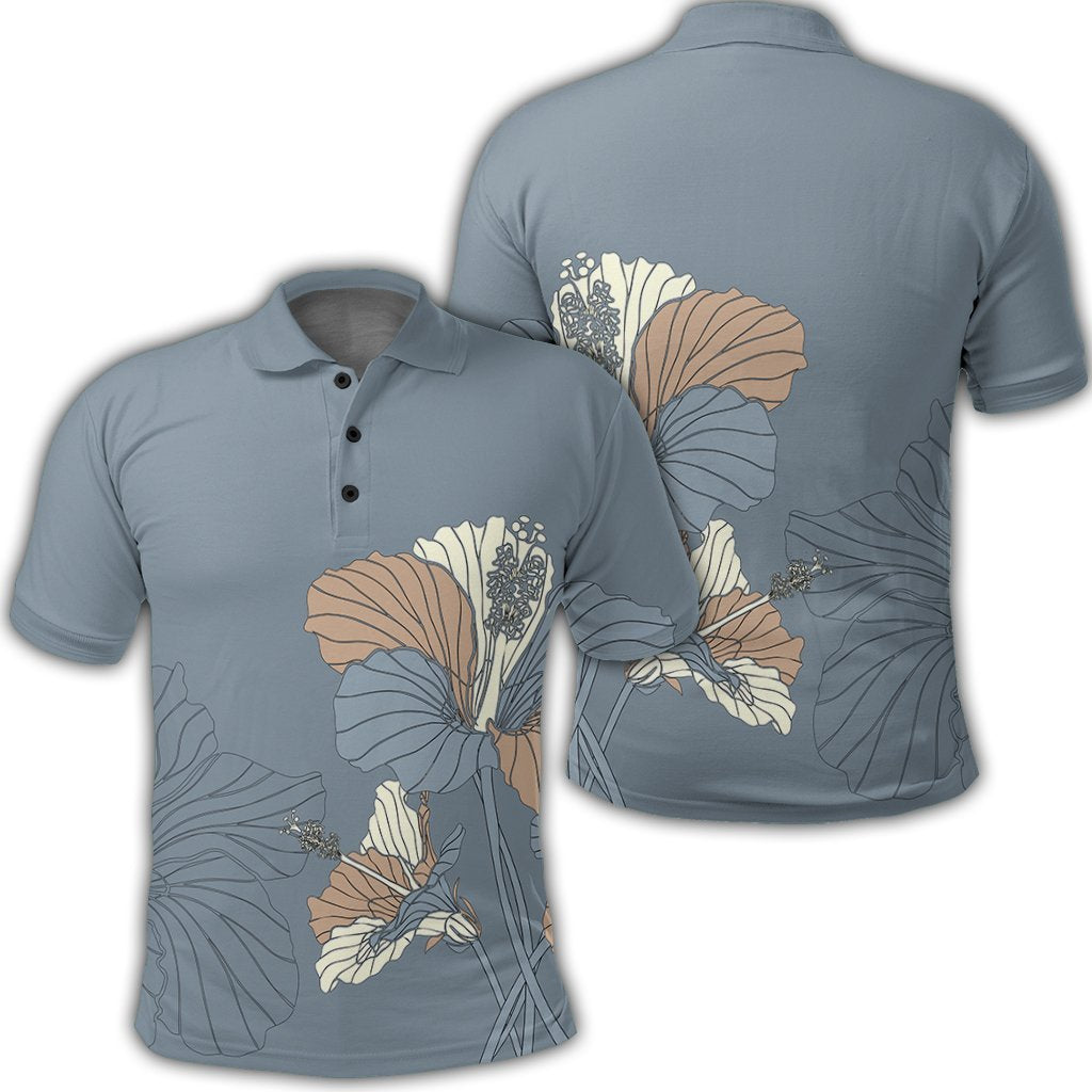 Hawaiian Hibiscus Polynesian Polo Shirt Unisex Black - Polynesian Pride