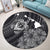 Hawaiian Hibiscus Sea Turtle Swim Polynesian Round Carpet - AH - Polynesian Pride