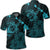 Hawaiian Hibiscus Sea Turtle Swim Polynesian Polo Shirt Blue Unisex Black - Polynesian Pride