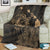 Hawaiian Hibiscus Sea Turtle Swim Polynesian Premium Blankets - Gold - AH - Polynesian Pride