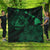 Hawaiian Hibiscus Sea Turtle Swim Polynesian Premium Quilts - Green - AH Black - Polynesian Pride