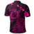 Hawaiian Hibiscus Sea Turtle Swim Polynesian Polo Shirt Pink - Polynesian Pride