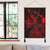 Hawaiian Hibiscus Sea Turtle Swim Polynesian Hanging Poster - Red - AH - Polynesian Pride