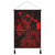 Hawaiian Hibiscus Sea Turtle Swim Polynesian Hanging Poster - Red - AH Hanging Poster Cotton And Linen - Polynesian Pride