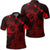 Hawaiian Hibiscus Sea Turtle Swim Polynesian Polo Shirt Red Unisex Black - Polynesian Pride