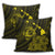 Hawaiian Hibiscus Sea Turtle Swim Polynesian Pillow Covers - Yellow - AH - Polynesian Pride