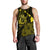 Hawaiian Hibiscus Sea Turtle Swim Polynesian Tank Top - Yellow - AH Black - Polynesian Pride