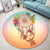 Hawaiian Hibiscus Strelitzia Flower Dreamcatcher Round Carpet - AH - Polynesian Pride