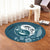 Hawaiian Hibiscus Turtle Polynesian Round Carpet YinYang Style - AH - Polynesian Pride