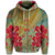 Hawaiian Hibiscus Water Color Zip Hoodie - Polynesian Pride