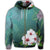 Hawaiian Hibiscus White Flower Gleeful Zip Hoodie - Polynesian Pride