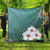 Hawaiian Hibiscus White Flower Gleeful Premium Quilts - AH Black - Polynesian Pride