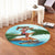 Hawaiian Hula Aboriginal Song Round Carpet - AH - Polynesian Pride