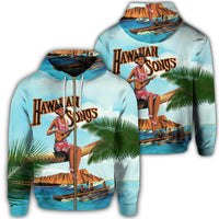 Hawaiian Hula Aboriginal Song Zip Hoodie Unisex Art - Polynesian Pride
