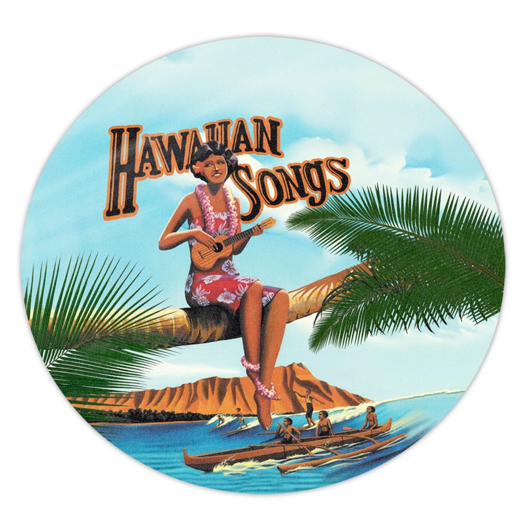 Hawaiian Hula Aboriginal Song Round Carpet - AH Round Carpet Luxurious Plush - Polynesian Pride