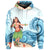 Custom Hawaiian Hula Dance Cartoon Hibiscus Wave Hoodie - Polynesian Pride