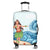 Hawaiian Hula Dance Cartoon Hibiscus Wave Luggage Covers - AH Black - Polynesian Pride