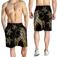 Hawaiian Hula Girl And Turtle Hibiscus Men's Shorts - AH - Polynesian Pride