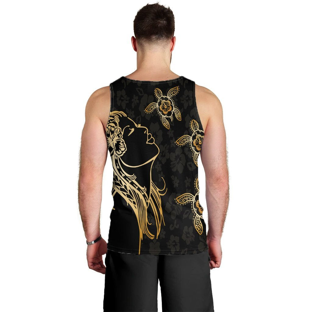 Hawaiian Hula Girl And Turtle Hibiscus Tank Top - AH - Polynesian Pride