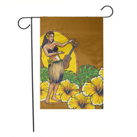 Hawaiian Hula Girl Monstera Hibiscus Polynesian Flag - AH - Polynesian Pride