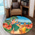 Hawaiian Hula Sing Dance On Beach Round Carpet - AH - Polynesian Pride