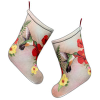 Hawaiian Hummingbirds Hibiscus Polynesian Christmas Stocking - AH - Polynesian Pride