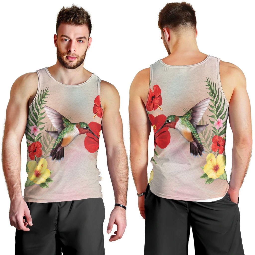 Hawaiian Hummingbirds Hibiscus Polynesian Tank Top - AH - Polynesian Pride