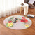 Hawaiian Hummingbirds Hibiscus Polynesian Round Carpet - AH - Polynesian Pride