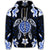 Hawaiian Icon Blue Turtle Plumeria Zip Hoodie - Polynesian Pride