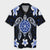 Hawaiian Icon Blue Turtle Plumeria Hawaiian Shirt AH Unisex Black - Polynesian Pride