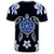 Hawaiian Icon Blue Turtle Plumeria T Shirt - Polynesian Pride